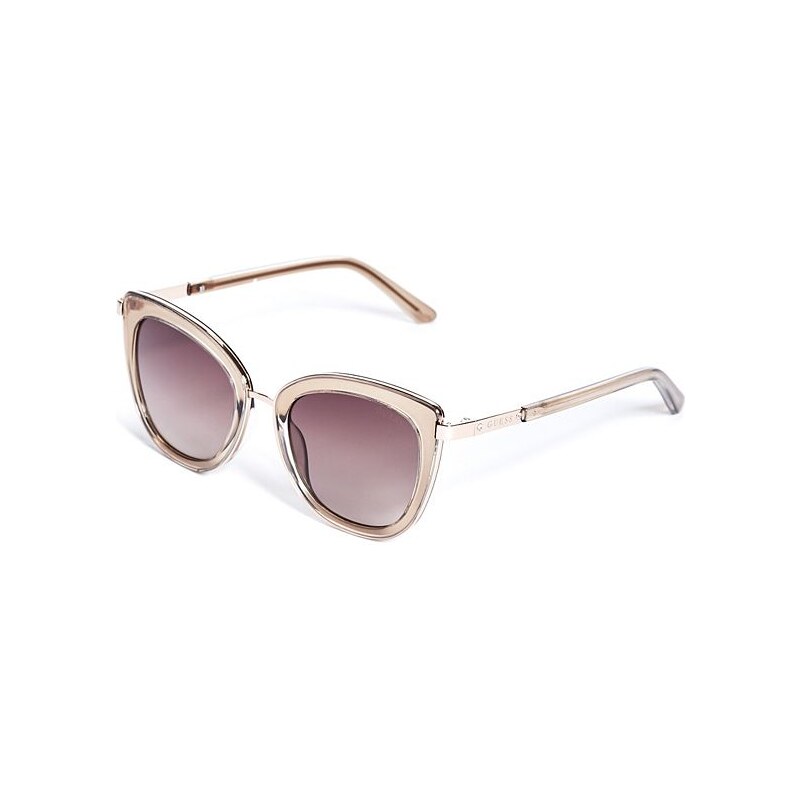 GUESS brýle Cat Eye Sunglasses hnědé, 116890