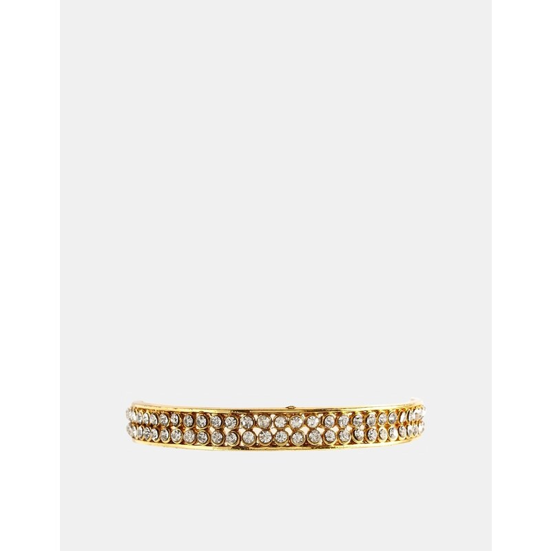 Taara Jewellery Gold Crystal Bangle - Gold