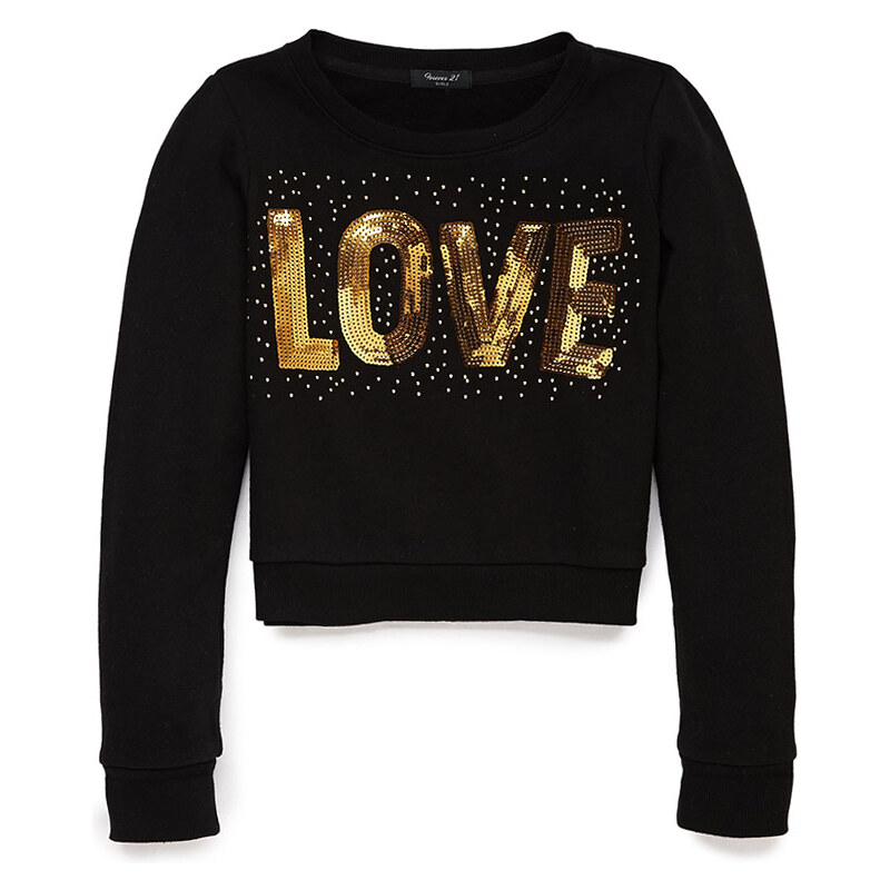 Forever 21 Glam Love Cropped Sweatshirt (Kids)