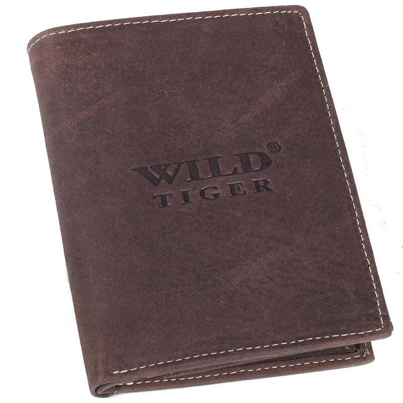 Pánská kožená peněženka Wild Tiger AM-28-123 tmavě hnědá