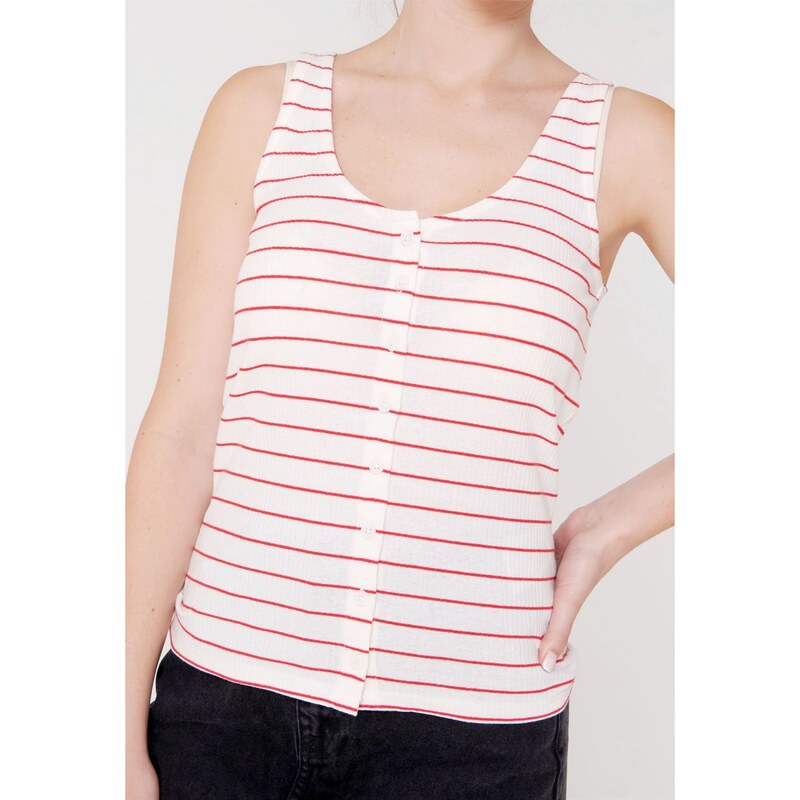 JDY Button Tank Top