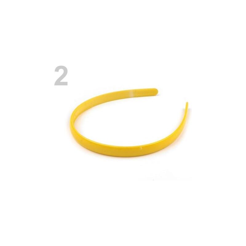Stoklasa Plastová čelenka hladká šíře 12 mm (1 ks) - 2 žlutá