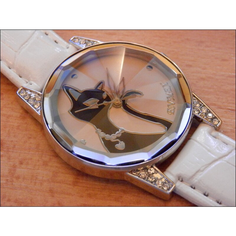 Elegantní bílé hodinky Swarovski Enmex Pure Look