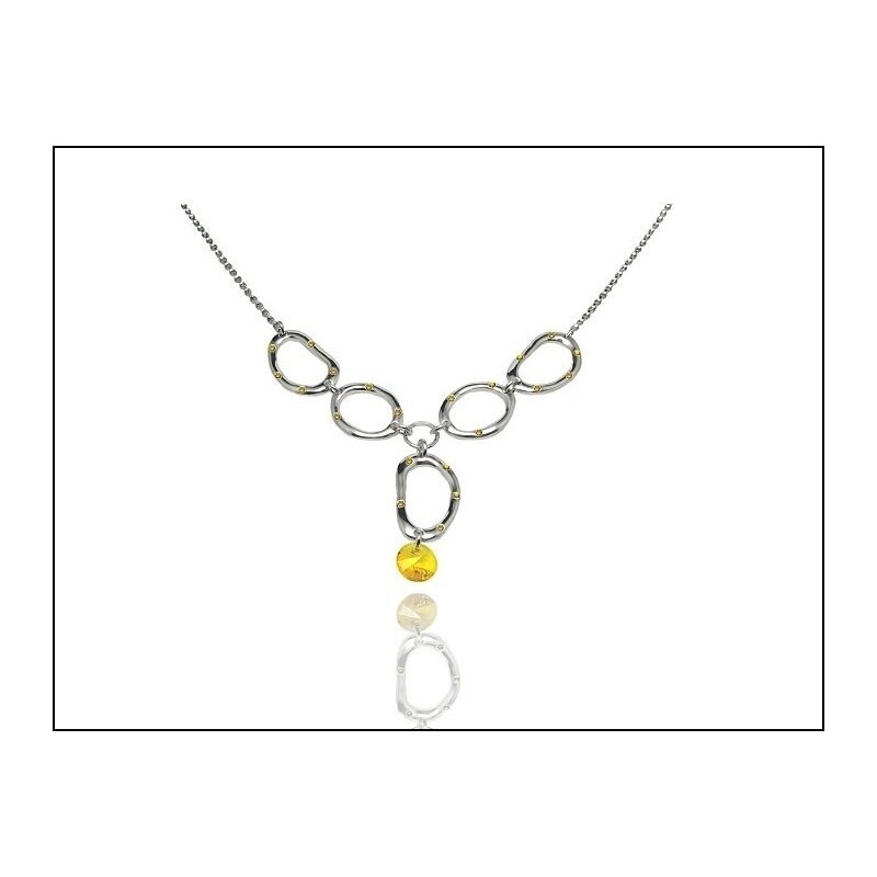 Krásný žlutý náhrdelník s kamínkem