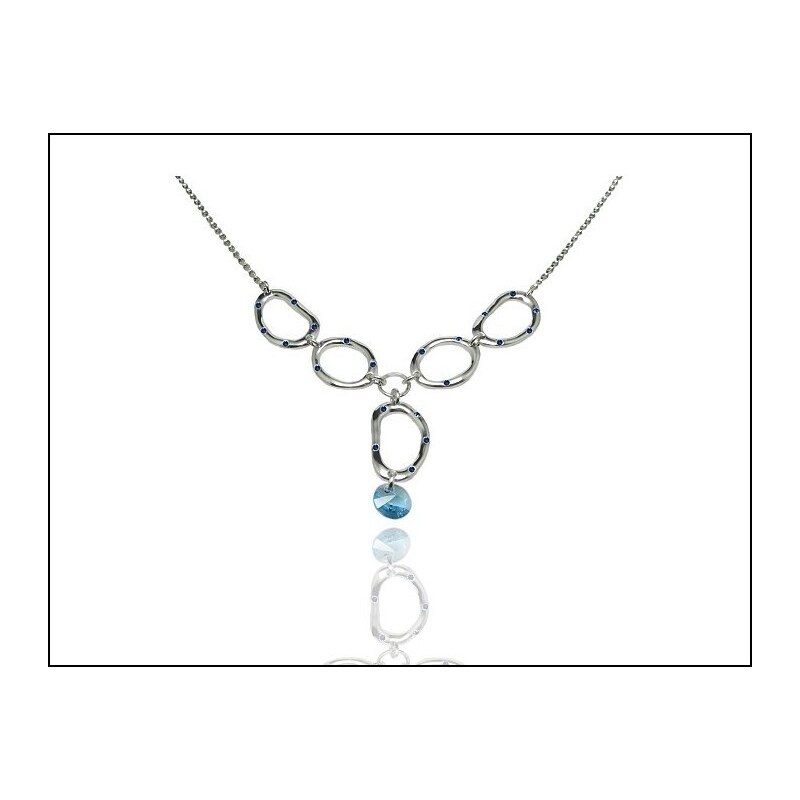 Krásný modrý náhrdelník s kamínkem