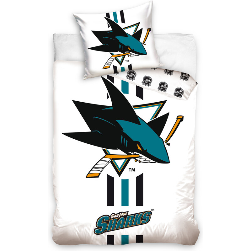 TipTrade Hokejové povlečení NHL San Jose Sharks White