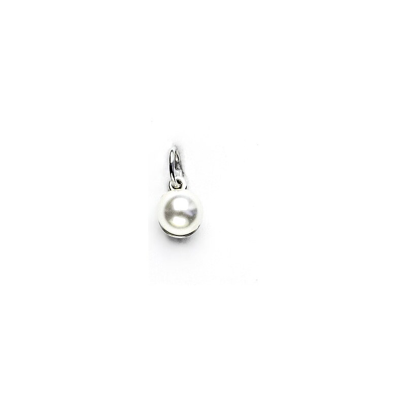 Čištín s.r.o. Stříbrný přívěsek, Swarovski bílá perla, P 1183