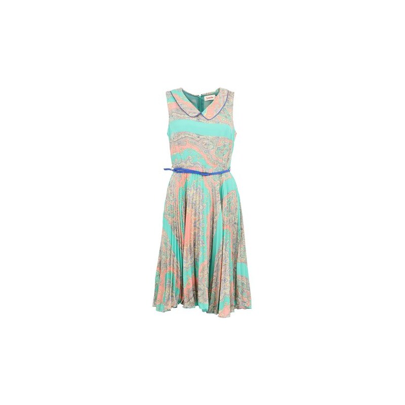 Zeleno-růžové pastelové šaty Louche Leah
