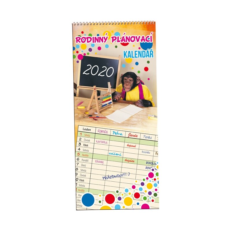 ARIA-CARDS s.r.o. Nástěnný kalendář Rodinný plánovací 1 - Obrázky 2020 AKN154-20