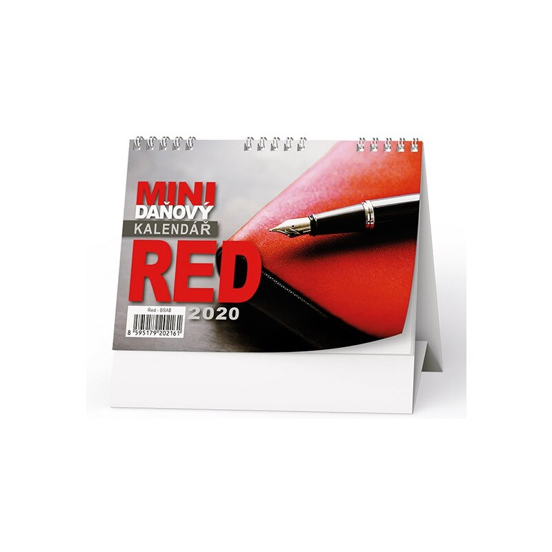 Baloušek s.r.o. Stolní kalendář Mini daňový kalendář RED 2020 BSA8-20