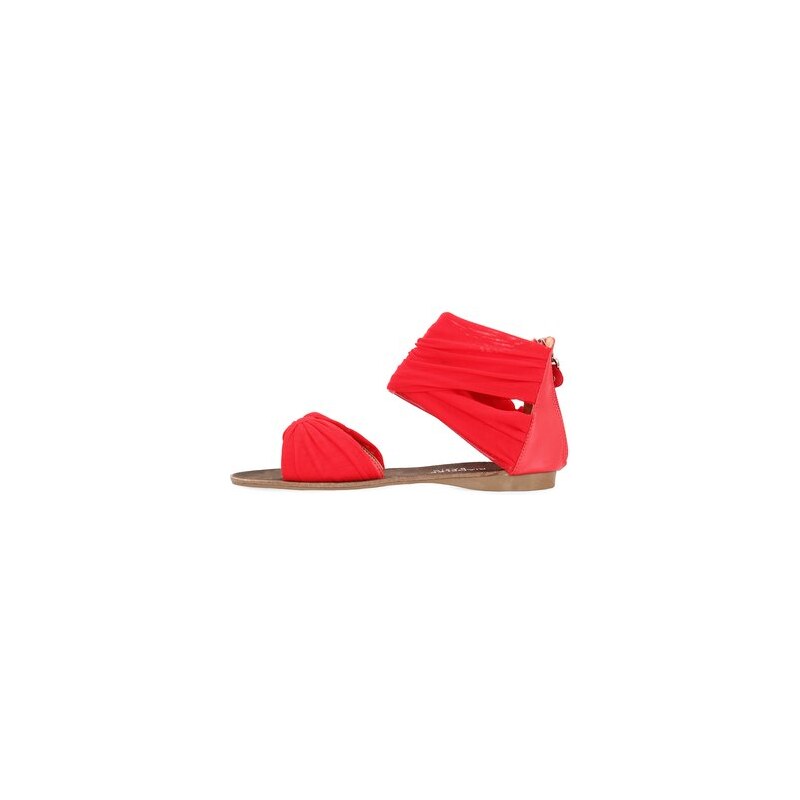 Červené kotníčkové sandály Victoria Delef