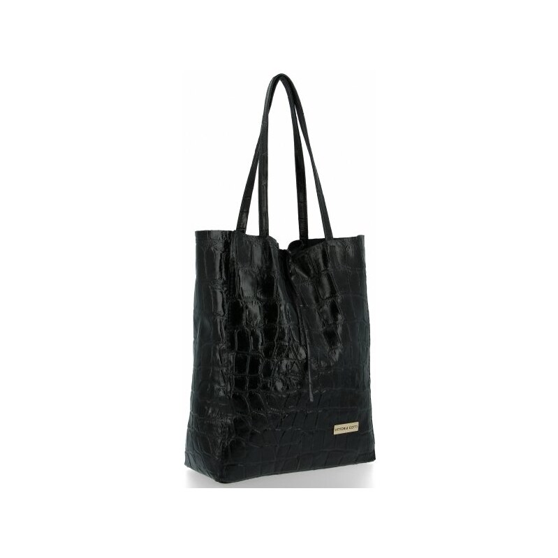 Kožené kabelka shopper bag Vittoria Gotti černá V299COCO 114499093