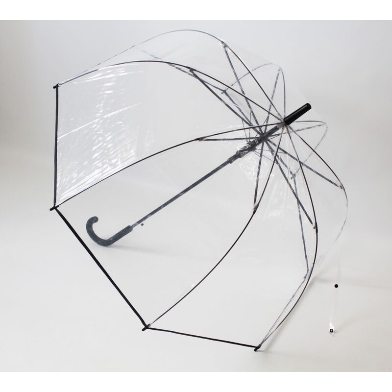 Oliviero Monti Průhledný deštník čirý s lemem