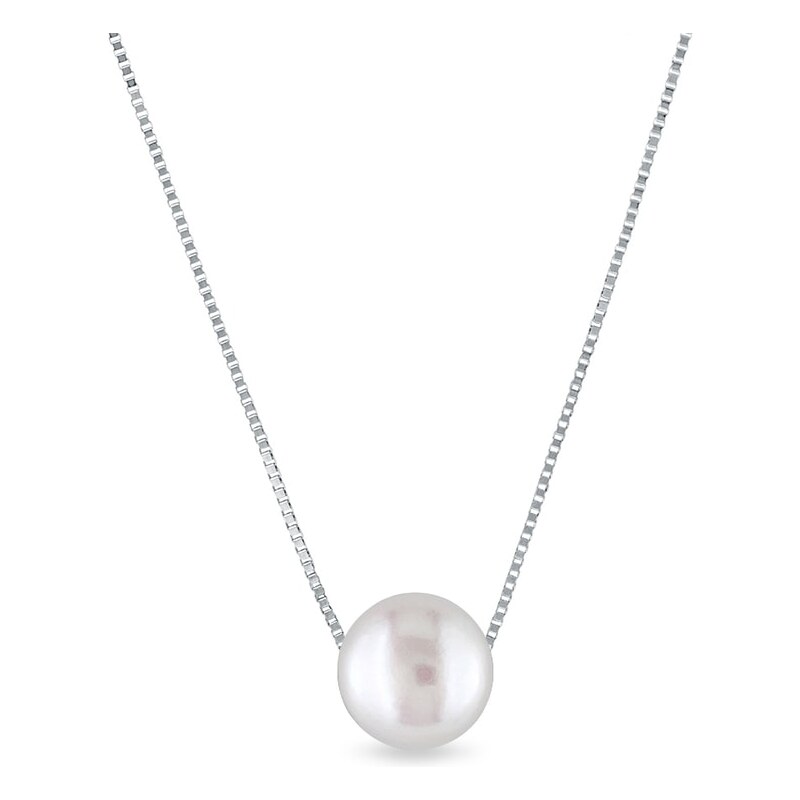 Minimalistický zlatý náhrdelník s perlou KLENOTA K0294052