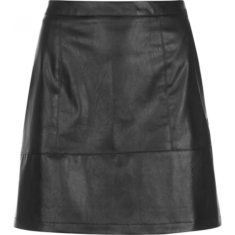 Rock and Rags PU Shine Skirt černá