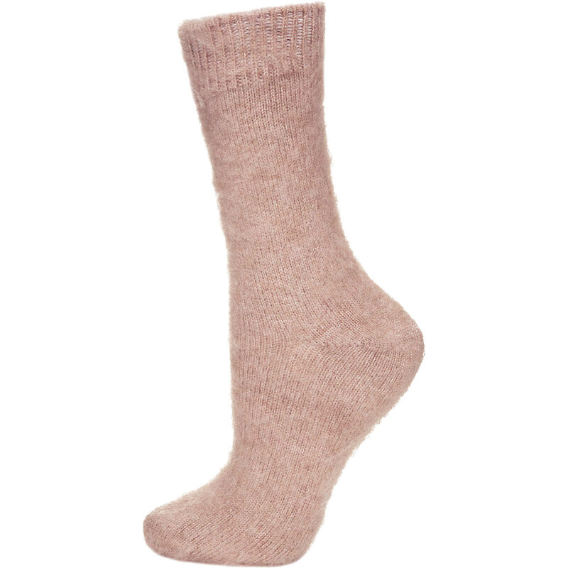 Topshop Rose Fluffy Boot Sock