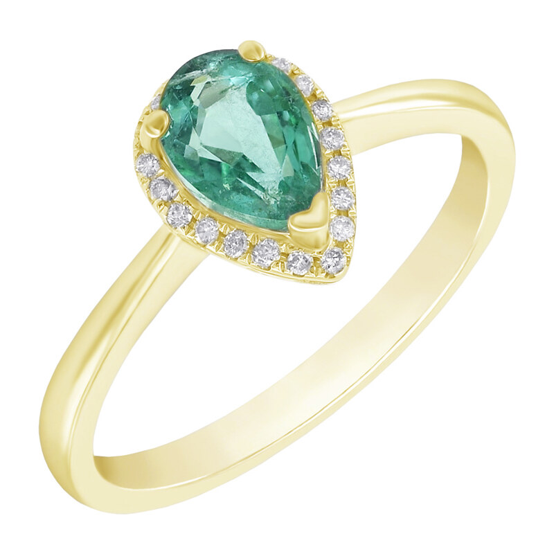 Eppi Smaragdový prsten s diamanty Disha