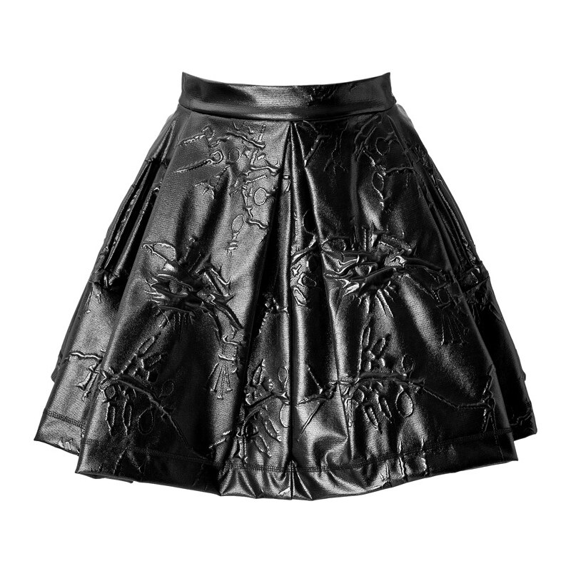 Kenzo Patterned Pleather Mini-Skirt