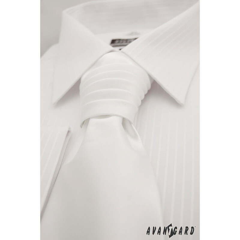 Svatební kravata Avantgard PREMIUM Bílá 577 9019