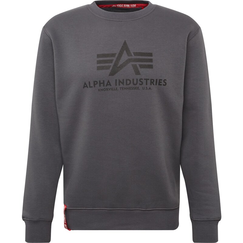 ALPHA INDUSTRIES Mikina antracitová / tmavě šedá