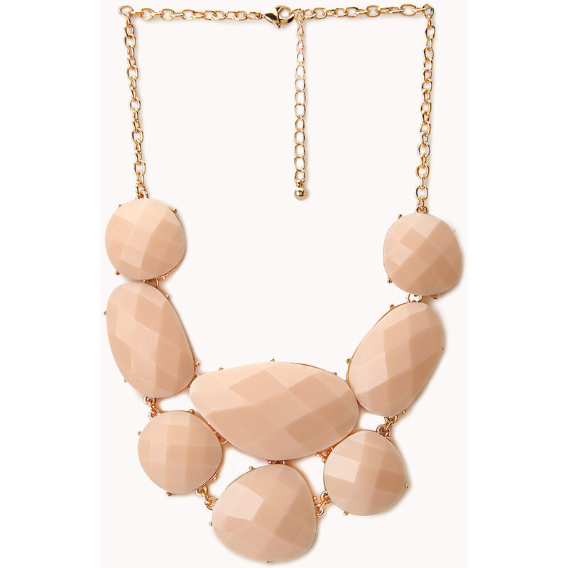 FOREVER21 Standout Faux Stone Bib Necklace