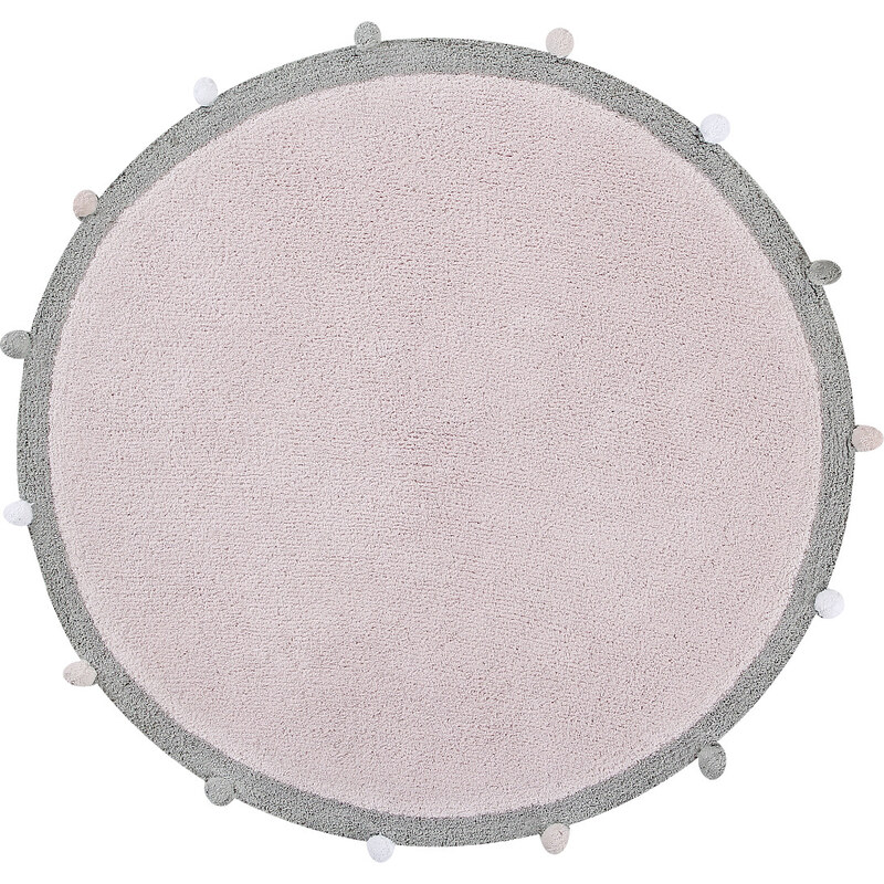 Lorena Canals koberce Pro zvířata: Pratelný koberec Bubbly Soft Pink kruh - 120x120 (průměr) kruh cm