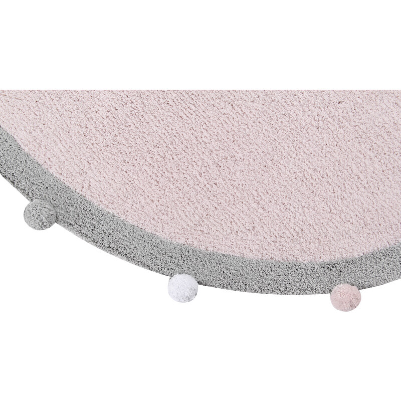 Lorena Canals koberce Přírodní koberec, ručně tkaný Bubbly Soft Pink - 120x120 (průměr) kruh cm