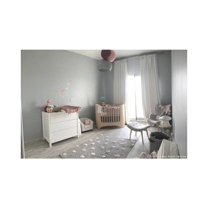 Lorena Canals koberce Přírodní koberec, ručně tkaný Tricolor Polka Dots Grey-Pink - 120x160 cm