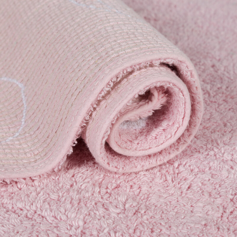 Lorena Canals koberce Pro zvířata: Pratelný koberec Polka Dots Pink-White - 120x160 cm