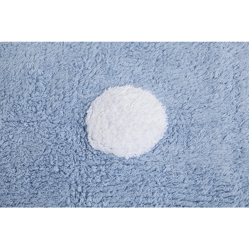 Lorena Canals koberce Pro zvířata: Pratelný koberec Polka Dots Blue-White - 120x160 cm