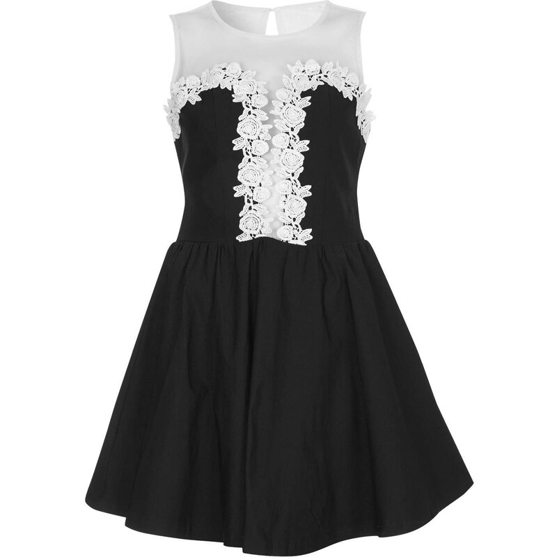 Topshop **Lace Trim Sweetheart Prom Dress by Rare