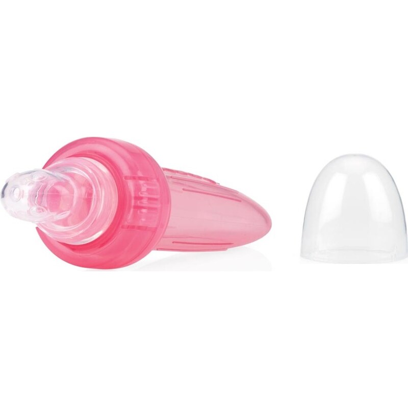 Nuby Krmítko silikonové Easy squeezy feeder 6m+, růžová