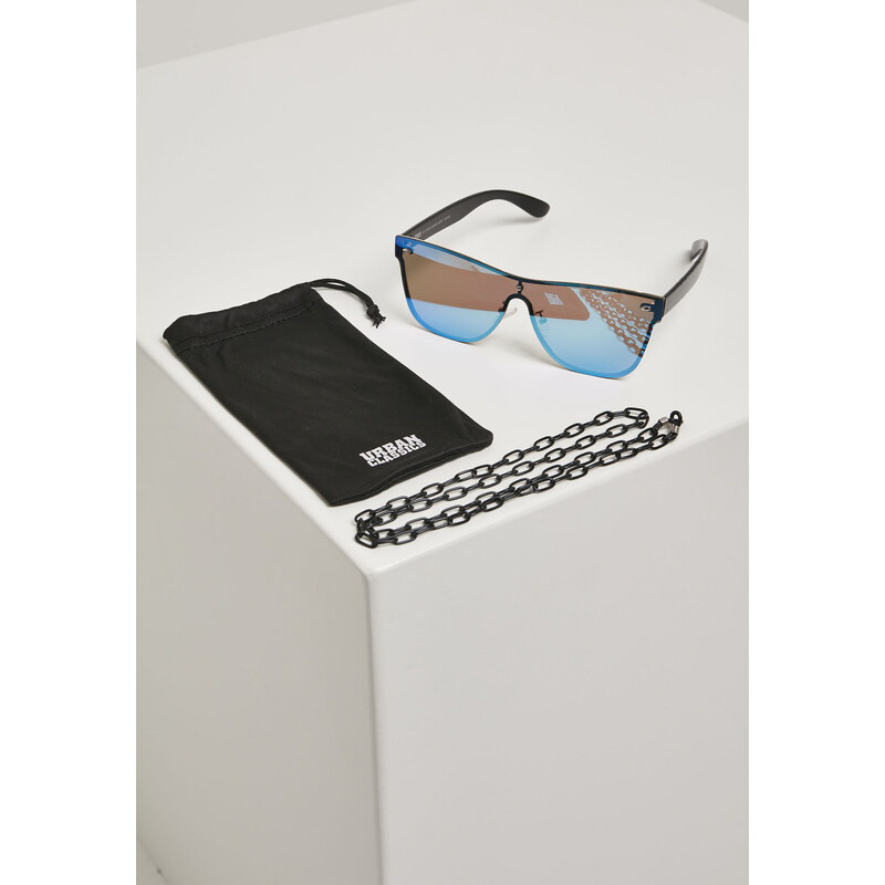 Urban Classics Accessoires 103 řetízkové sluneční brýle blk/modré