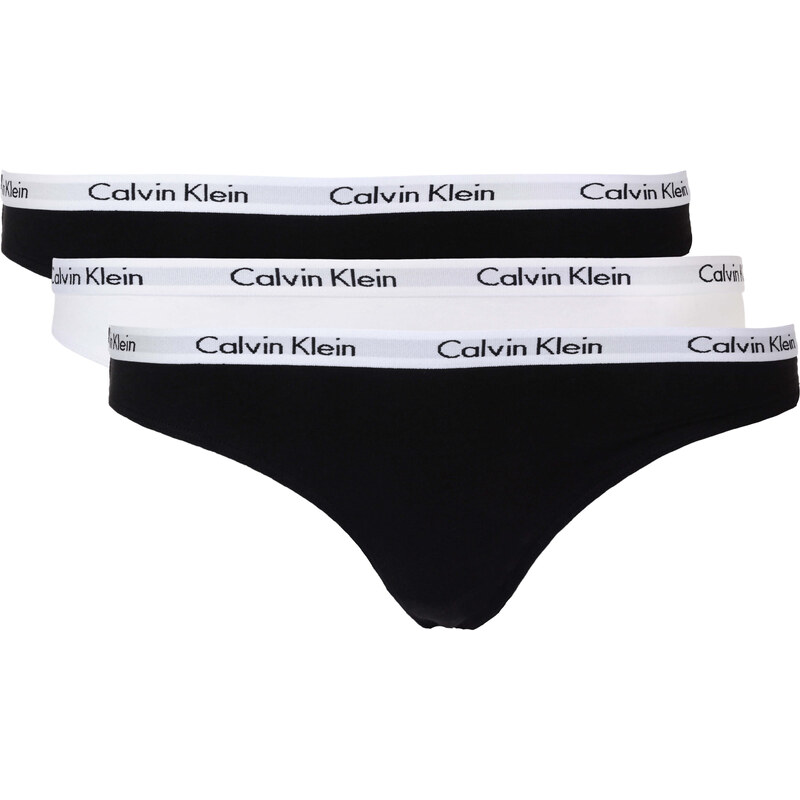 Calvin Klein 3 PACK - dámská tanga QD3587E-WZB XS