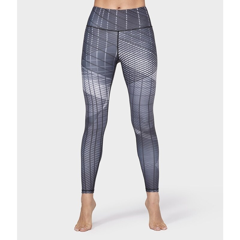 Dlouhé legíny Manduka Geo Checkered Legging Black Multi