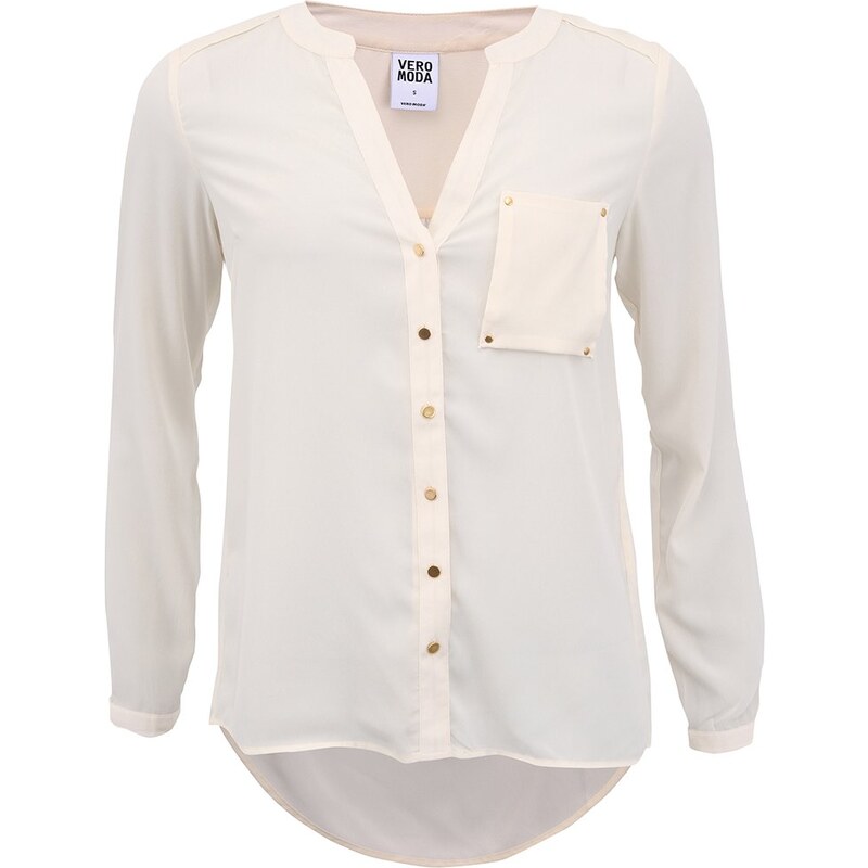 Bílá minimalistická košile Vero Moda Ivana
