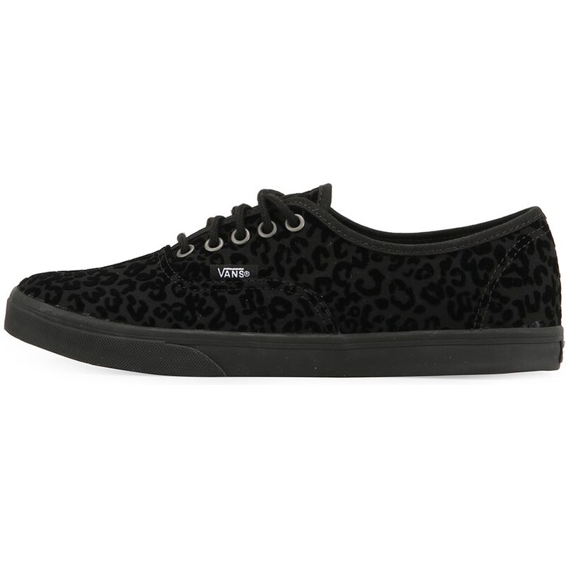 Černé tenisky Vans Authentic Lo Pro s leopardím vzorem