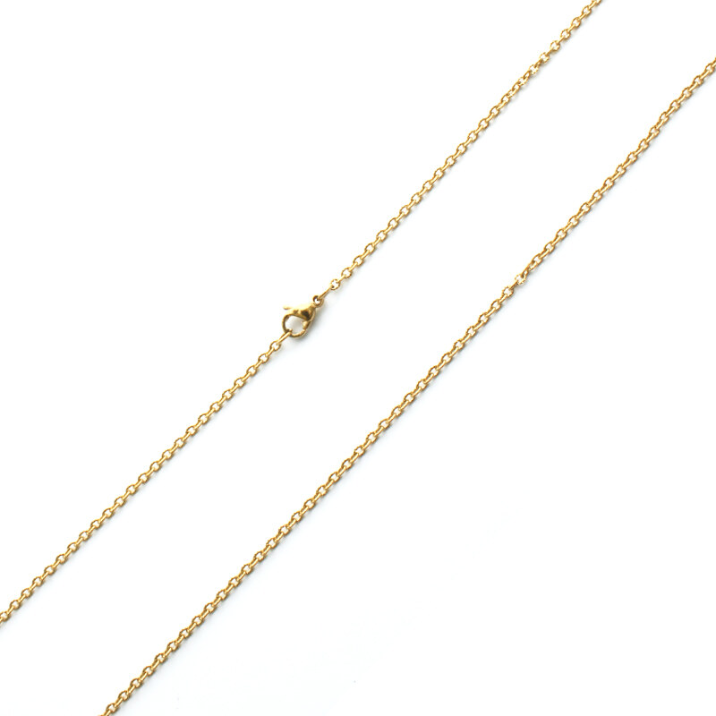 BM Jewellery Řetízek CLASSIC gold 0,12 x 45 cm z chirurgické oceli S822040