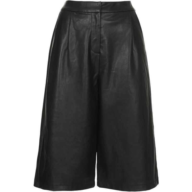 Topshop Leather-Look Culottes