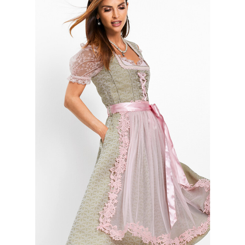 bonprix Dirndl s korálky Béžová