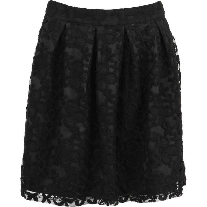 Černá krajkovaná sukně Louche