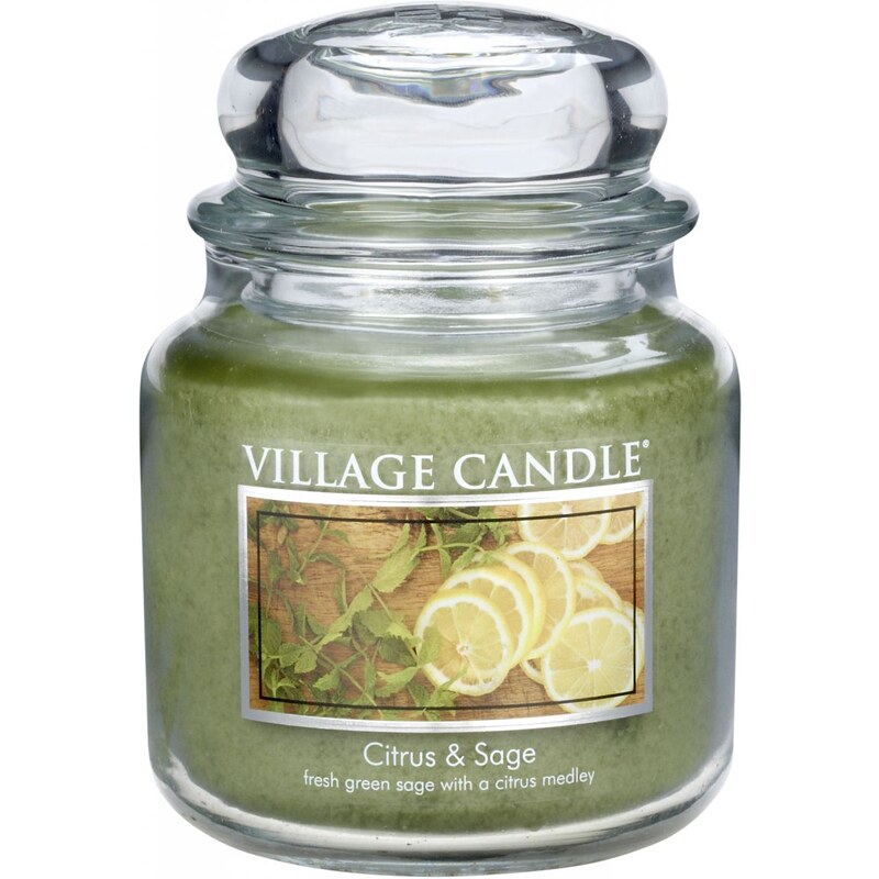 Village Candle Svíčka ve skle Citrus & Sage - střední