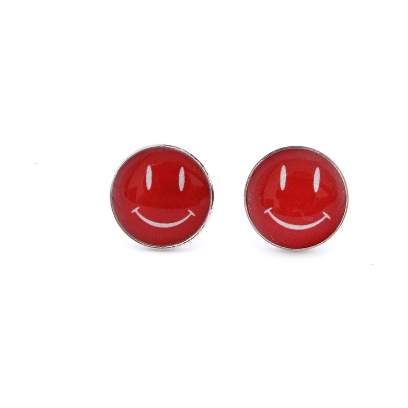 Červené náušnice ReeflexDesign Smile