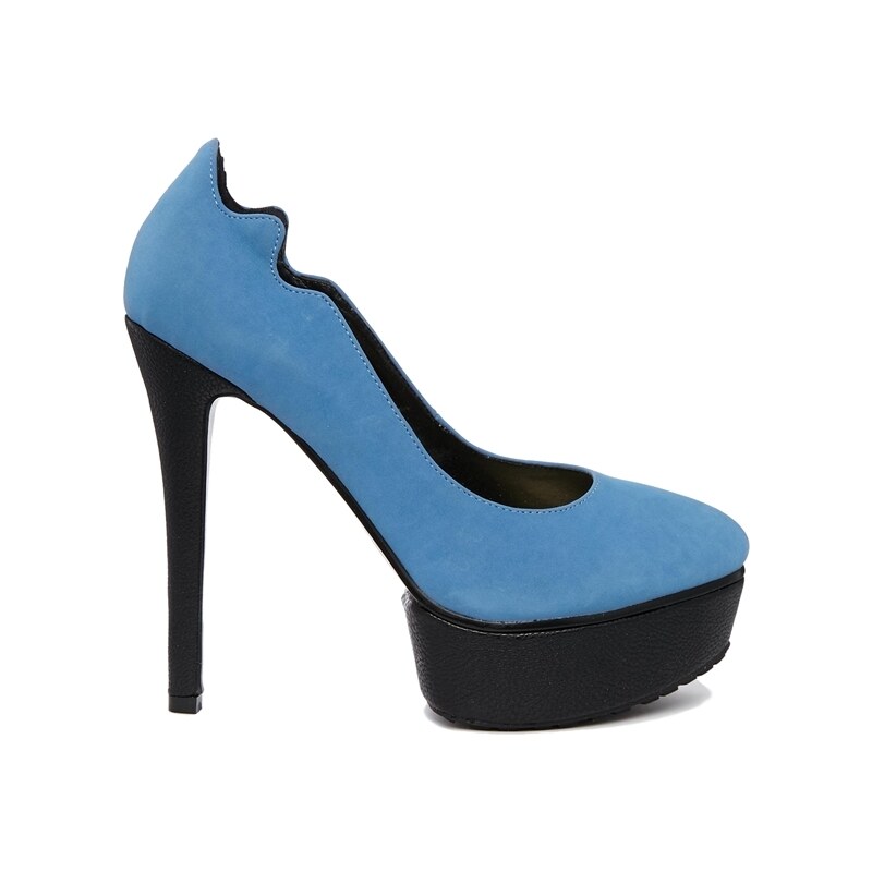 Sugarfree Shoes Sugarfree Tyra Platform Court Shoes - Blue
