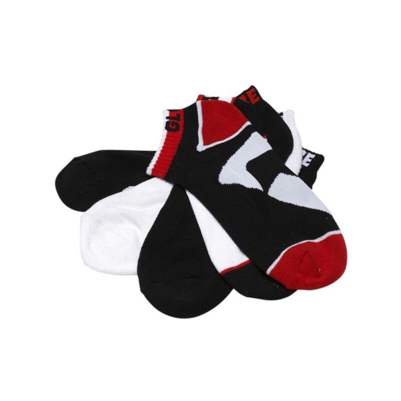 ponožky GLOBE - Destroyer 5 Pack Ankle Red (RED)