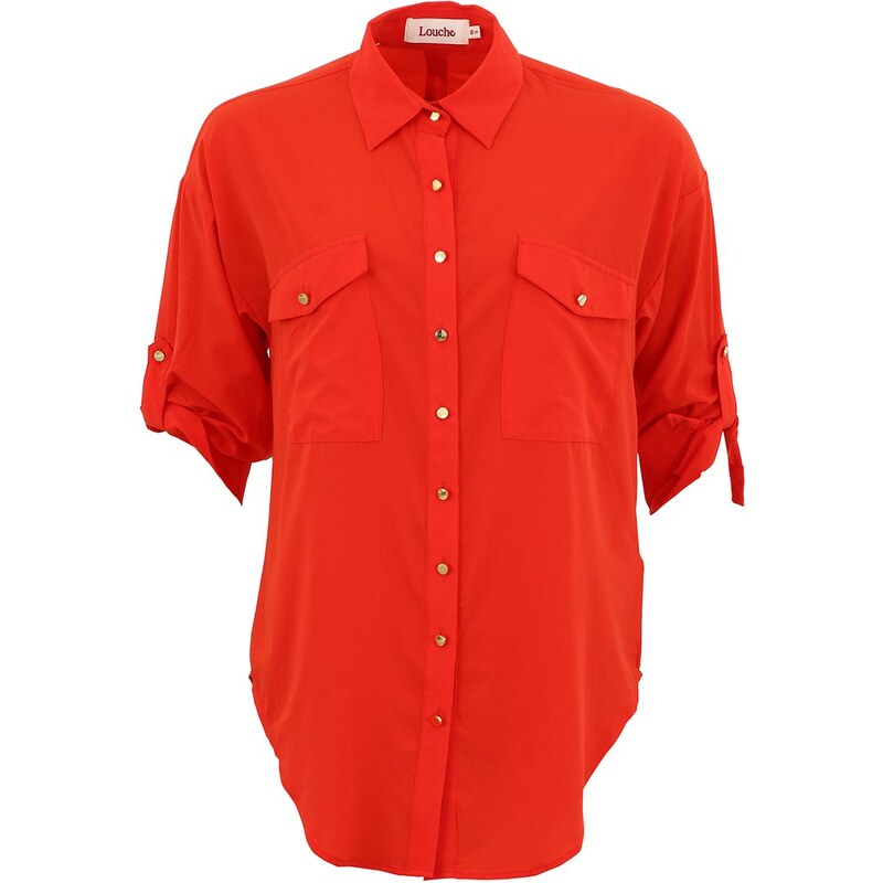 Červená košile Louche Deane