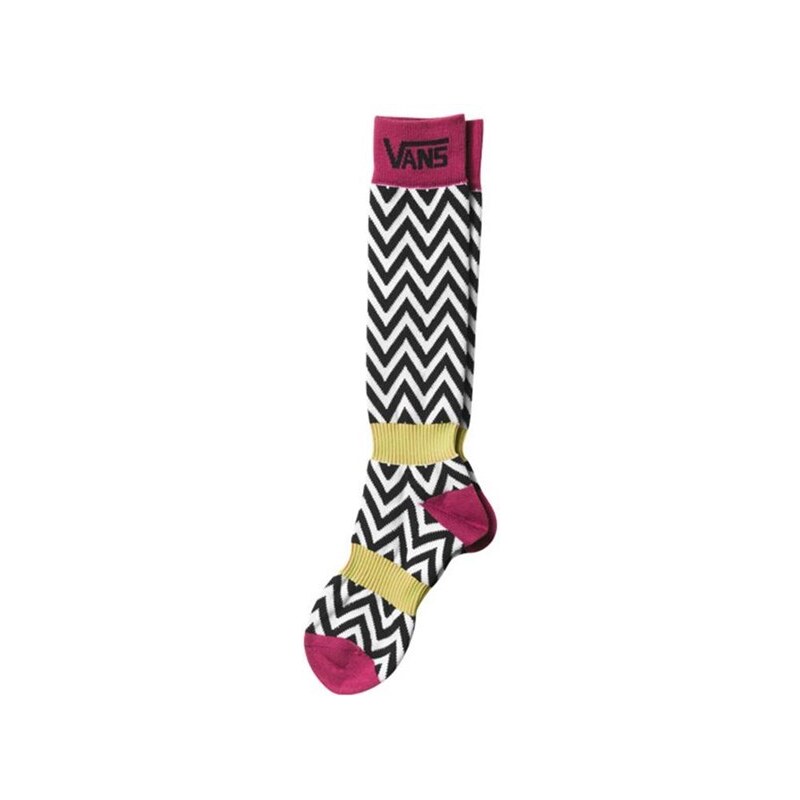 ponožky VANS - Classic Snow - Mid Chevron Green/Pink (937)
