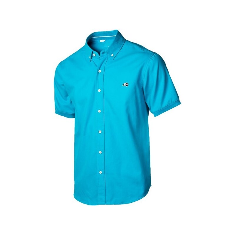 košile ENJOI - Poplin Off S/S Top Turquoise (TURQUOISE)
