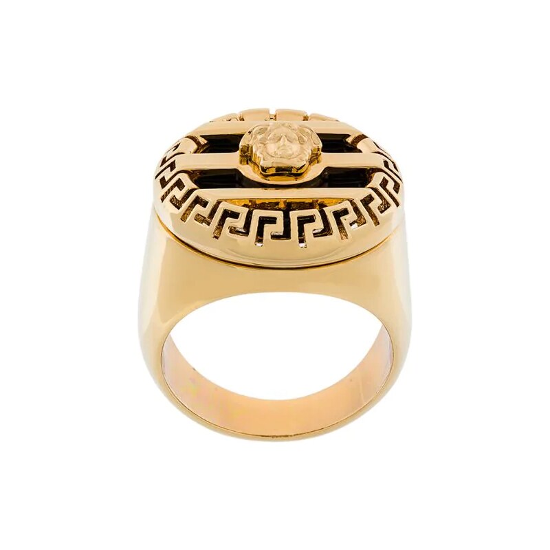 Versace 3D Greek Key Medusa ring - Metallic - GLAMI.cz