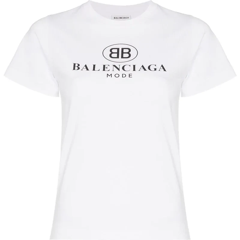 Balenciaga Short-sleeve cotton logo tee - White - GLAMI.cz